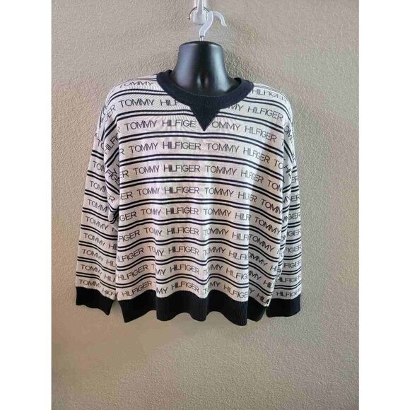 Vintage Tommy Hilfiger signature logo sweater size large - Picture 1 of 3
